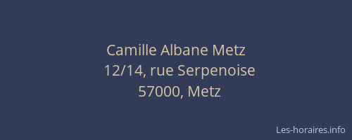 Camille Albane Metz