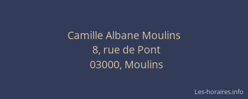 Camille Albane Moulins