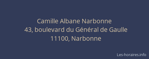 Camille Albane Narbonne