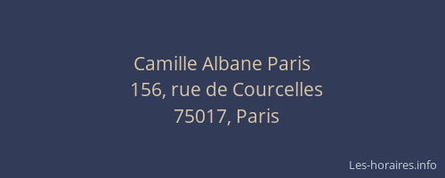 Camille Albane Paris