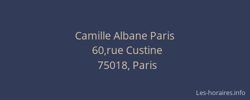 Camille Albane Paris