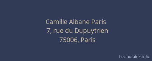 Camille Albane Paris