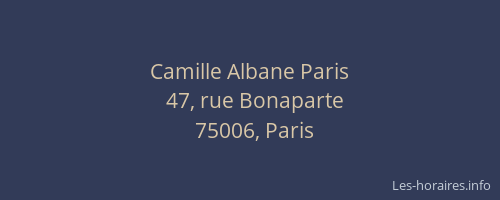 Camille Albane Paris