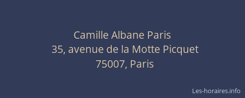 Camille Albane Paris
