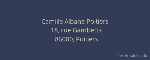 Camille Albane Poitiers