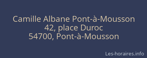Camille Albane Pont-à-Mousson