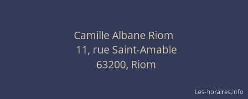 Camille Albane Riom