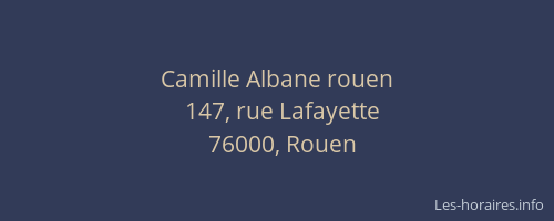 Camille Albane rouen