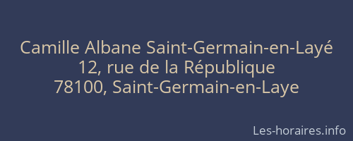 Camille Albane Saint-Germain-en-Layé