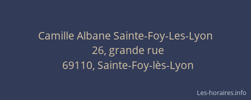 Camille Albane Sainte-Foy-Les-Lyon