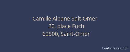 Camille Albane Sait-Omer