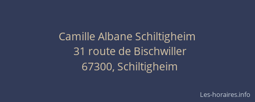 Camille Albane Schiltigheim