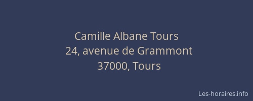 Camille Albane Tours