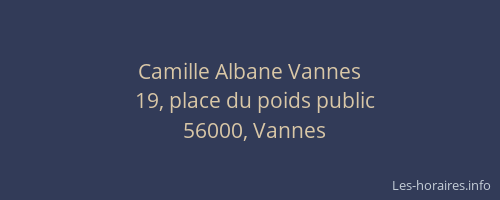 Camille Albane Vannes