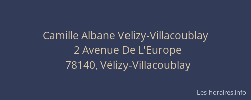 Camille Albane Velizy-Villacoublay