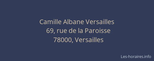 Camille Albane Versailles