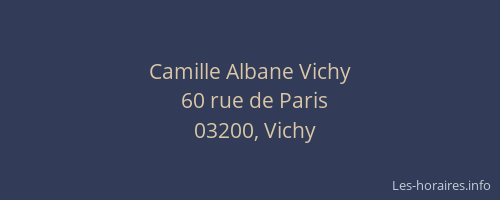 Camille Albane Vichy