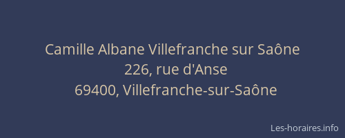 Camille Albane Villefranche sur Saône