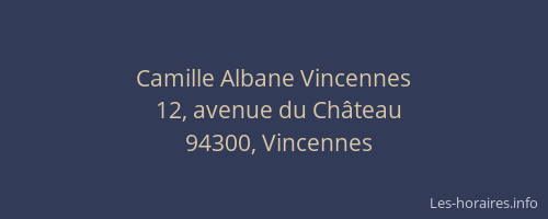 Camille Albane Vincennes