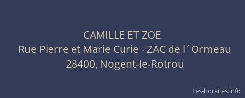 CAMILLE ET ZOE