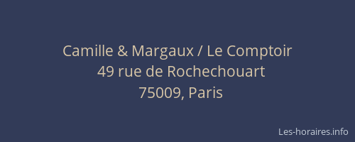 Camille & Margaux / Le Comptoir
