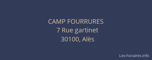 CAMP FOURRURES