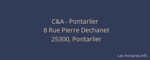 C&A - Pontarlier