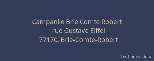 Campanile Brie Comte Robert