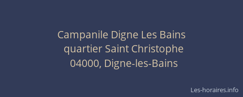 Campanile Digne Les Bains