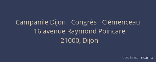 Campanile Dijon - Congrès - Clémenceau