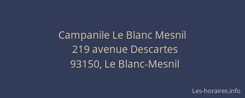 Campanile Le Blanc Mesnil