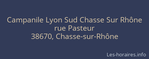 Campanile Lyon Sud Chasse Sur Rhône