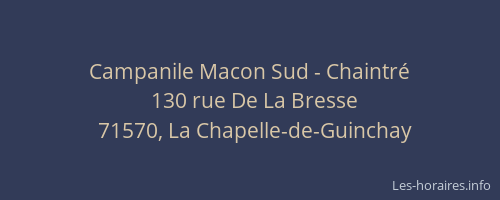 Campanile Macon Sud - Chaintr&eacute;