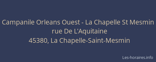 Campanile Orleans Ouest - La Chapelle St Mesmin