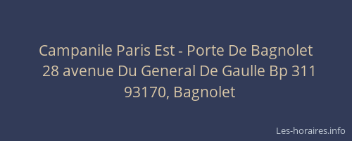 Campanile Paris Est - Porte De Bagnolet