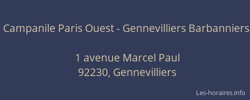 Campanile Paris Ouest - Gennevilliers Barbanniers