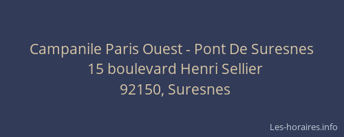 Campanile Paris Ouest - Pont De Suresnes