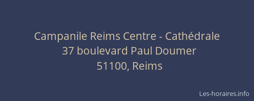 Campanile Reims Centre - Cathédrale
