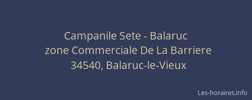 Campanile Sete - Balaruc