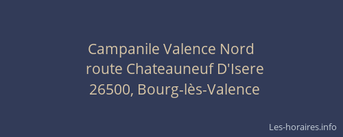 Campanile Valence Nord