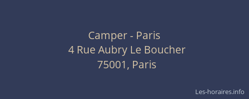 Camper - Paris