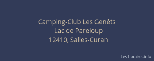 Camping-Club Les Gen&ecirc;ts