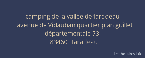 camping de la vallée de taradeau