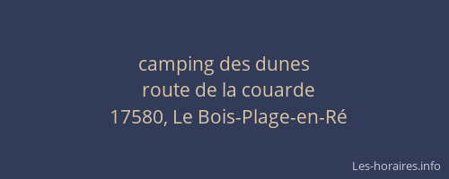 camping des dunes