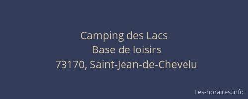 Camping des Lacs