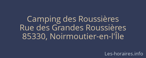Camping des Roussières
