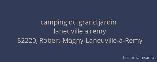 camping du grand jardin