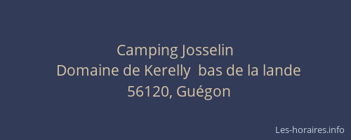 Camping Josselin