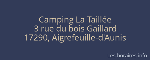 Camping La Taillée