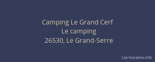 Camping Le Grand Cerf